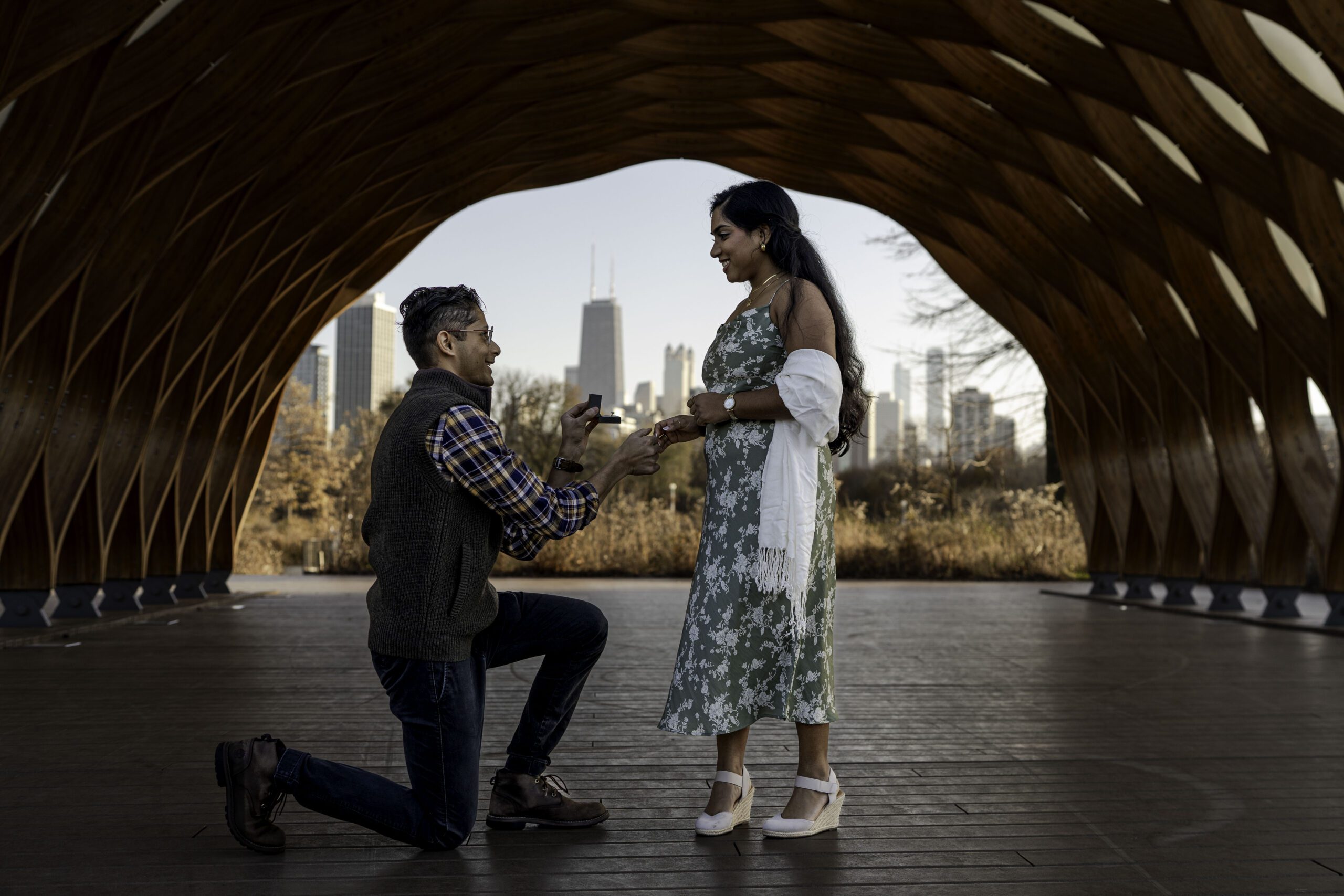 engaged at the honeycomb