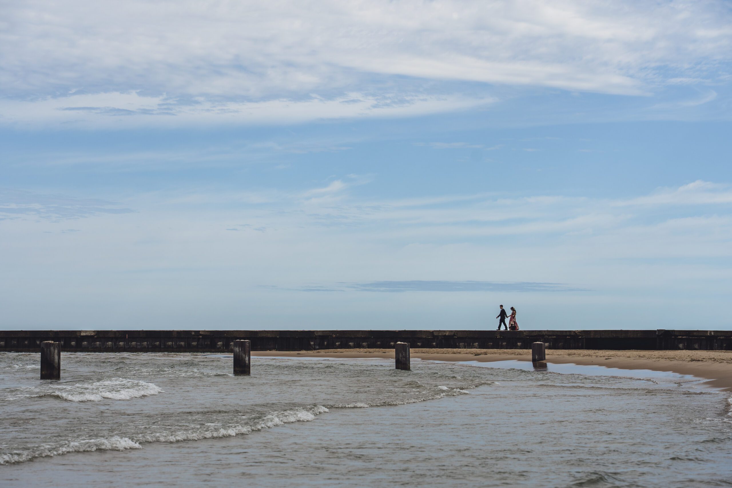 North Ave Beach Hindu Wedding Portraits